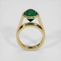 7.02 Ct. Bluish Green Sapphire Ring, 18K Yellow Gold 3
