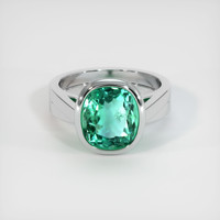 4.09 Ct. Emerald Ring, Platinum 950 1