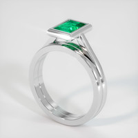 0.93 Ct. Emerald Ring, Platinum 950 2