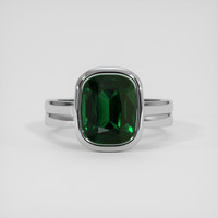 5.56 Ct. Green Tsavorite Garnet Ring, Platinum 950 1