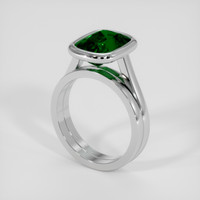 5.56 Ct. Green Tsavorite Garnet Ring, Platinum 950 2