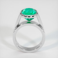 4.09 Ct. Emerald Ring, 18K White Gold 3