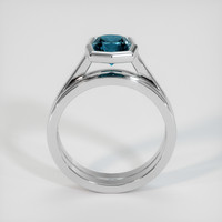 1.37 Ct. Greenish Blue Sapphire Ring, 18K White Gold 3