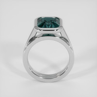 5.25 Ct. Bluish Green Sapphire Ring, 18K White Gold 3