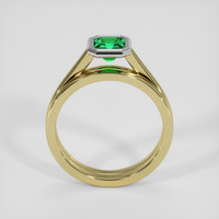 0.52 Ct. Emerald Ring, 18K White & Yellow 3