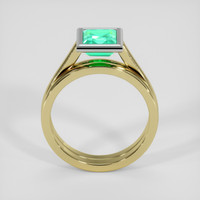 1.32 Ct. Emerald Ring, 18K White & Yellow 3