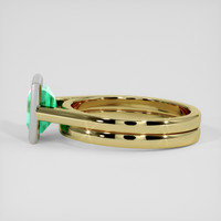1.32 Ct. Emerald Ring, 18K White & Yellow 4