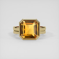 4.76 Ct. Orangish Yellow Citrine Ring, 14K Yellow Gold 1