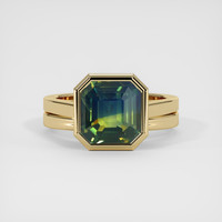 4.86 Ct. Bi Color Sapphire Ring, 18K Yellow Gold 1