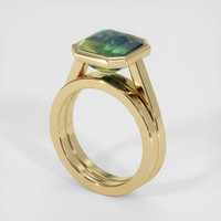 4.86 Ct. Bi Color Sapphire Ring, 18K Yellow Gold 2