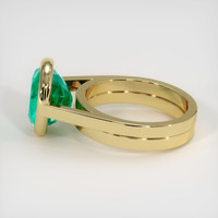 4.09 Ct. Emerald Ring, 18K Yellow Gold 4