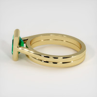 0.93 Ct. Emerald Ring, 18K Yellow Gold 4