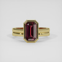 2.45 Ct. Red Garnet Ring, 18K Yellow Gold 1