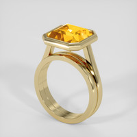 4.76 Ct. Orangish Yellow Citrine Ring, 18K Yellow Gold 2
