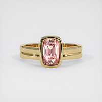 1.66 Ct. Padparadscha Sapphire Ring, 18K Yellow Gold 1