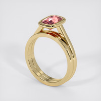 1.66 Ct. Padparadscha Sapphire Ring, 18K Yellow Gold 2