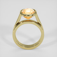 4.56 Ct. Peach Sapphire Ring, 18K Yellow Gold 3