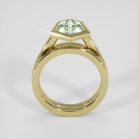 2.55 Ct. Bluish Green Sapphire Ring, 18K Yellow Gold 3