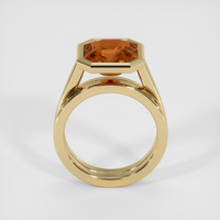 5.02 Ct. Orangish Brown Sapphire Ring, 18K Yellow Gold 3