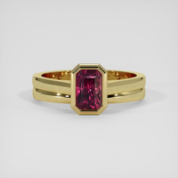 1.89 Ct. Reddish Pink Sapphire Ring, 18K Yellow Gold 1