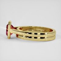 1.89 Ct. Reddish Pink Sapphire Ring, 18K Yellow Gold 4