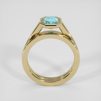 2.02 Ct. Greenish Blue Sapphire Ring, 18K Yellow Gold 3