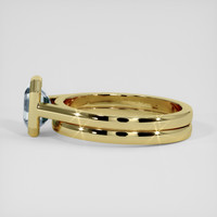 2.03 Ct. Bluish Green Sapphire Ring, 18K Yellow Gold 4