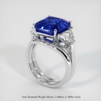 12.55 Ct. Sapphire Ring, Platinum 950 2