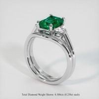 1.91 Ct. Emerald Ring, Platinum 950 2