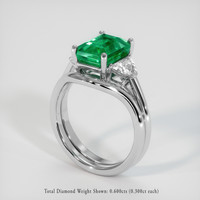 2.87 Ct. Emerald Ring, Platinum 950 2