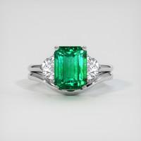 2.82 Ct. Emerald Ring, Platinum 950 1