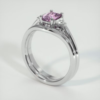 1.01 Ct. Purplish Pink Sapphire Ring, Platinum 950 2