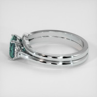 0.88 Ct. Bluish Green Sapphire Ring, Platinum 950 4