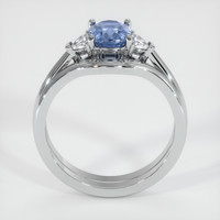 0.89 Ct. Blue Sapphire Ring, 14K White Gold 3