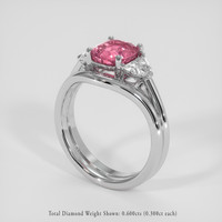 2.02 Ct. Padparadscha Sapphire Ring, 14K White Gold 2