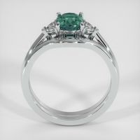 0.88 Ct. Bluish Green Sapphire Ring, 14K White Gold 3