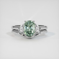 1.71 Ct. Sapphire Ring, 14K White Gold 1