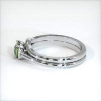 1.06 Ct. Yellowish Green Sapphire Ring, 14K White Gold 4