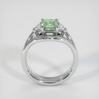 1.36 Ct. Green Sapphire Ring, 18K White Gold 3
