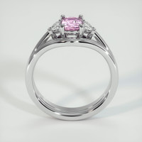 1.01 Ct. Purplish Pink Sapphire Ring, 18K White Gold 3