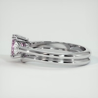 1.01 Ct. Purplish Pink Sapphire Ring, 18K White Gold 4