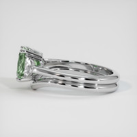 1.61 Ct. Green Sapphire Ring, 18K White Gold 4