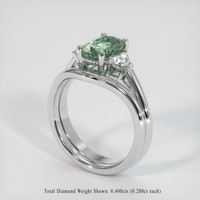 1.71 Ct. Sapphire Ring, 18K White Gold 2