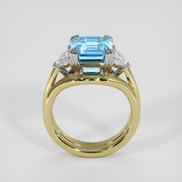 2.51 Ct. Blue Aquamarine Ring, 14K White & Yellow 3