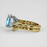 2.51 Ct. Blue Aquamarine Ring, 18K White & Yellow 4