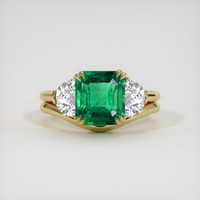 2.91 Ct. Emerald Ring, 18K Yellow Gold 1