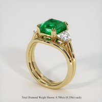 2.91 Ct. Emerald Ring, 18K Yellow Gold 2