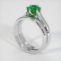 0.87 Ct. Emerald Ring, Platinum 950 2