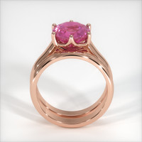 3.31 Ct. Pink Sapphire Ring, 14K Rose Gold 3