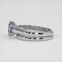 1.94 Ct. Greyish Blue Sapphire Ring, Silver 4
